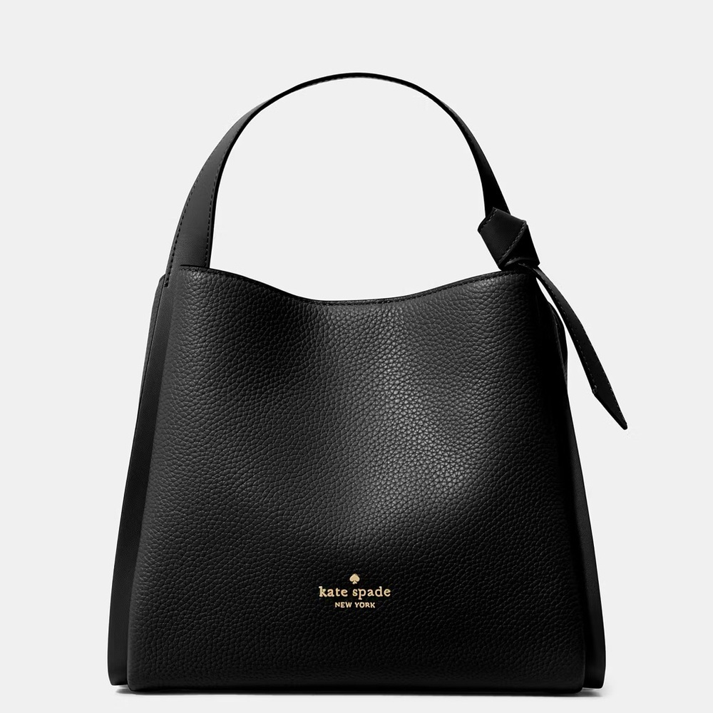Kate Spade Knott Convertible Leather Carryall Bag - Black